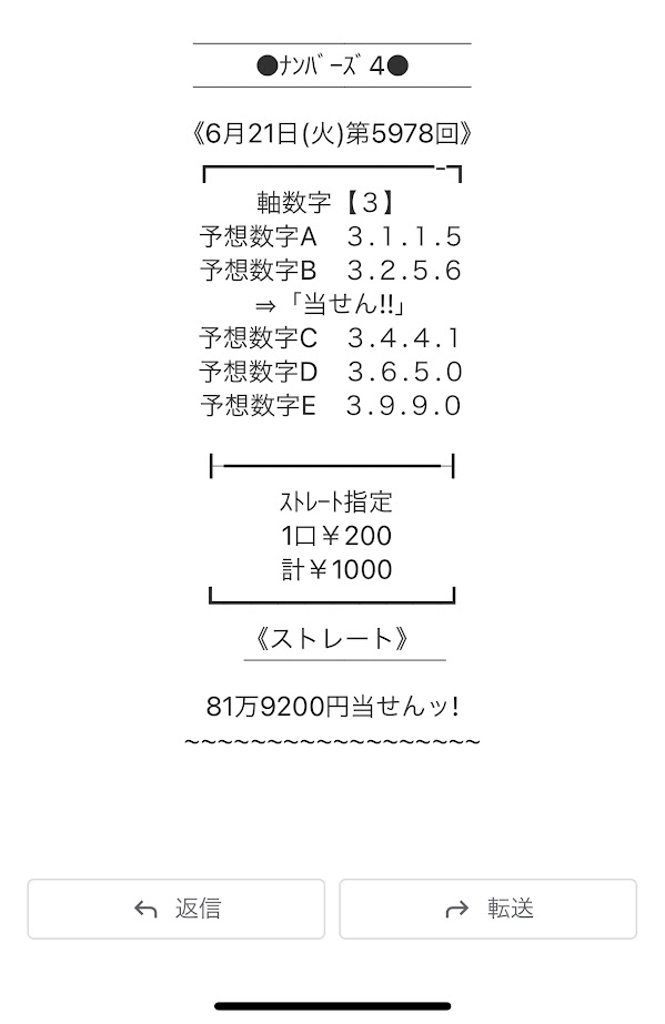 グランドスラムの宝くじ予想を使ってみた